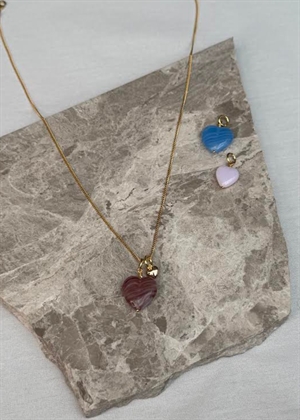 French grande heart pendant Boysenberry Pico 